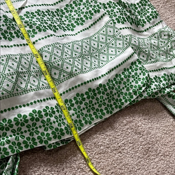 Ann Taylor Retro 50’s look Button Wrap Green Floral Stripe  Dress 00 - Picture 16 of 16
